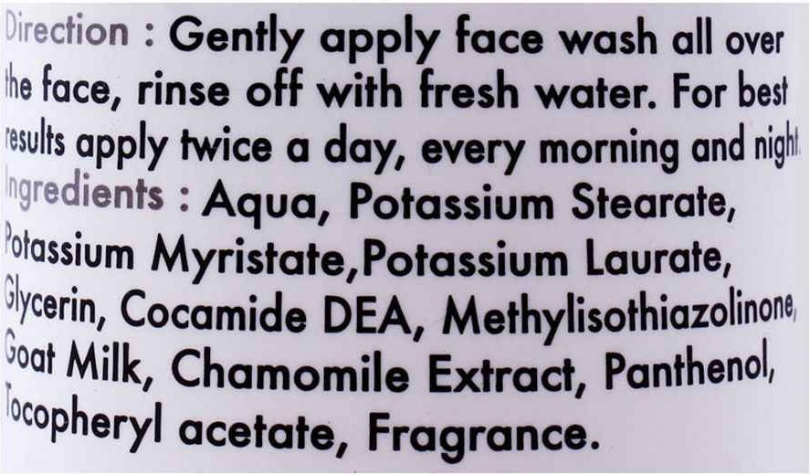 Fiabila Fair White Goat Milk Face Wash – 100ml