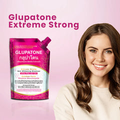 Glupatone Extreme Strong Whitening Emulsion 500ml + Homeo Cure Cream (Pack of 2)