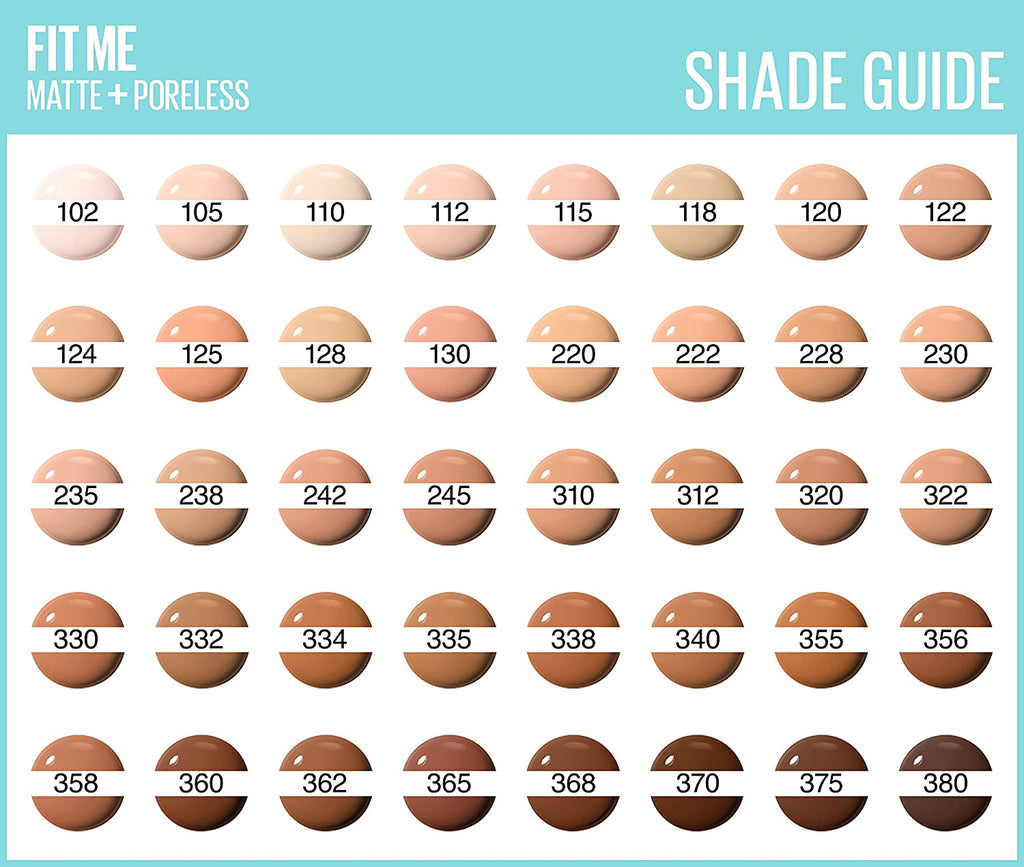 Maybelline Fit Me Matte + Poreless Foundation – Medium Shades (30ml)