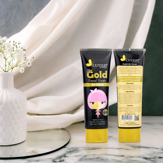 Cutish 24 Carat Gold Face Wash: Facial Foam Cleanser