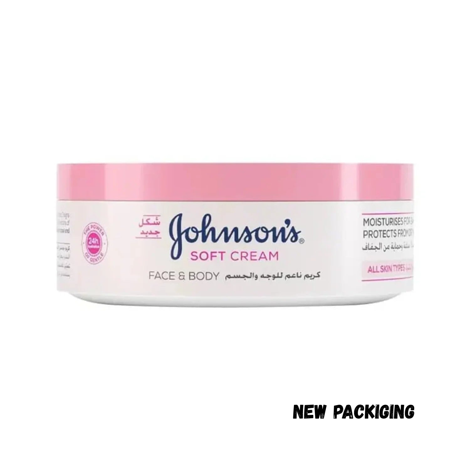 Johnson's 24 Hour Moisture Soft Cream 200ml - Long-Lasting Hydration
