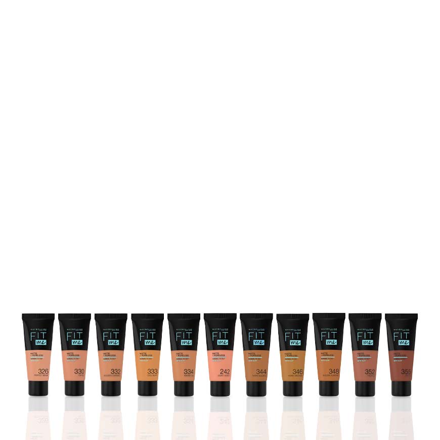 Maybelline Fit Me Matte + Poreless Foundation – Medium Shades (30ml)