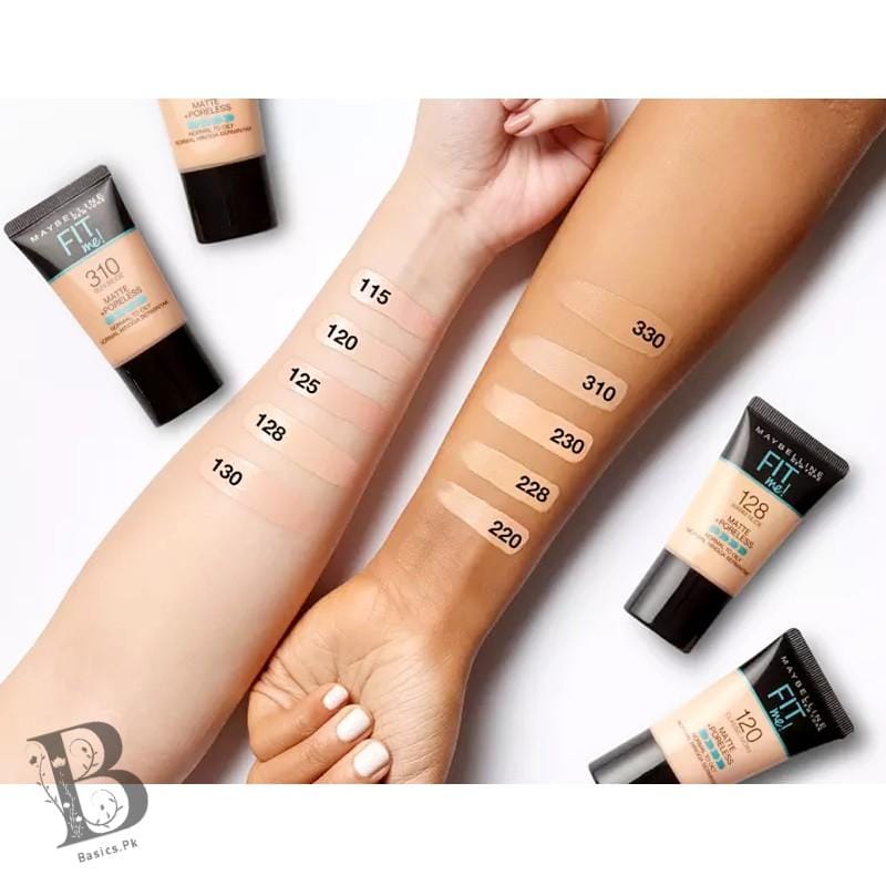 Maybelline Fit Me Matte + Poreless Foundation – Medium Shades (30ml)