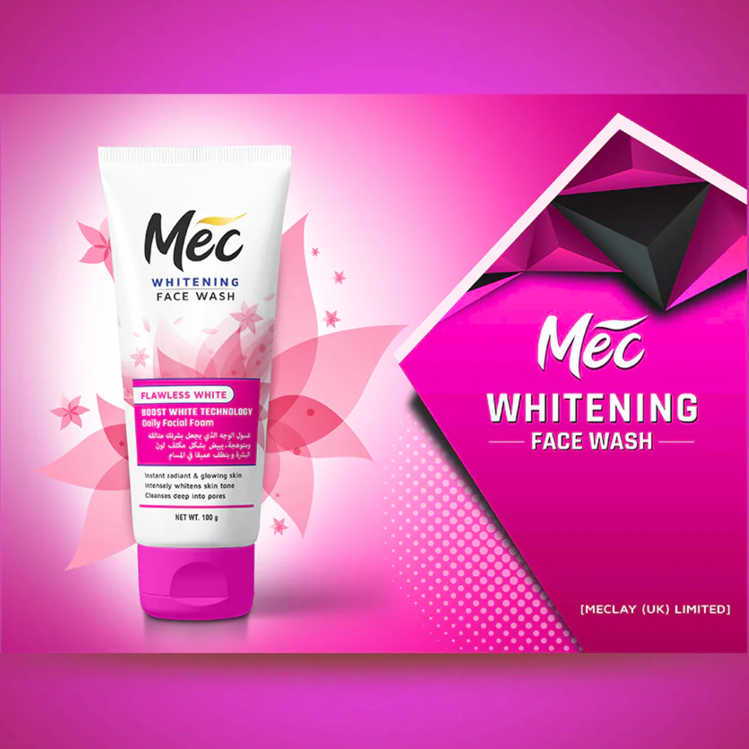 Mec Whitening Flawless White Face Wash –