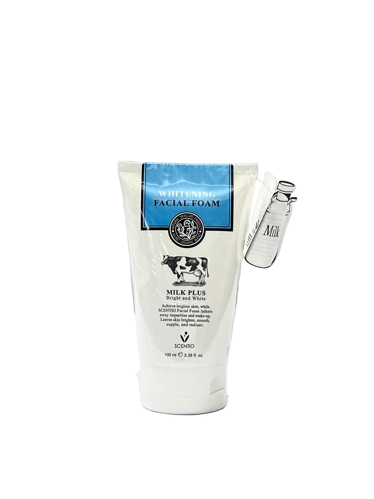 Scentio Whitening Facial Foam Milk Plus – Bright &amp; White, 100ml