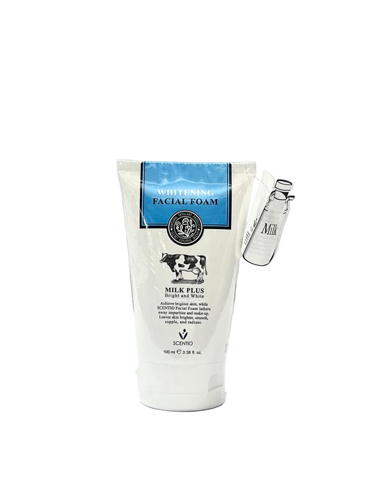 Scentio Whitening Facial Foam Milk Plus – Bright &amp; White, 100ml